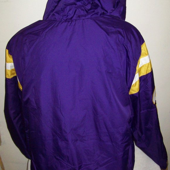 MINNESOTA VIKINGS Reversible Hooded Jacket   LARGE - Picture 2 of 11